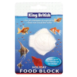 HOLIDAY FOOD BLOCK - (14 Days) - King British 2 Week Coldwater Tropical Pet Fish - Picture 1 of 7
