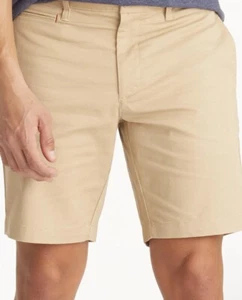 Untuckit Chancellor Shorts Mens Size 36 Tan Chino 9" Inseam Walking Flat Front - Picture 1 of 3