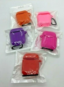 SET BESTEHEND AUS 5 Airpod Hüllen Silikon verschiedene Farben pink blau lila schwarz kostenloser Versand b - Bild 1 von 6