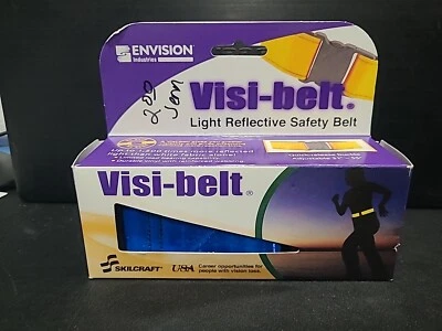 反光安全带 Skilcraft Visi-belt 蓝色跑步自行车步行带 31-55 — 第 1/4 张图片