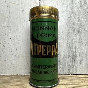 Vintage Nunnans Spice Tin - Vit pepper - Swedish Sweden Advertising - Picture 1 of 10