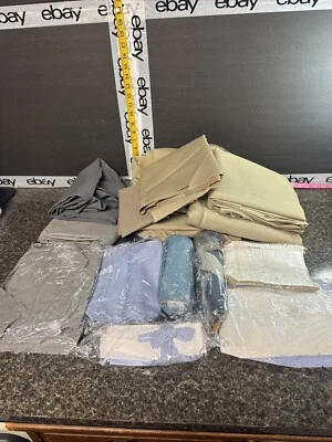 Huge Lot of fabric Over 10lbs For Uniform Repair Full & Cut Sheets all clean - Image 1 of 4