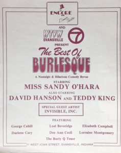 Encore Dinner Theatre Best of Burlesque Comedy Revue Sandy Ohara Evansville 1989 - Picture 1 of 6