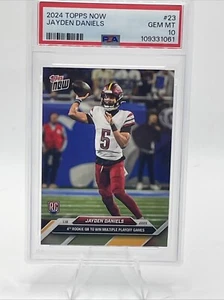 2024 Topps Now #23 JAYDEN DANIELS ROOKIE RC SP PSA 10 GEM MINT - Picture 1 of 2