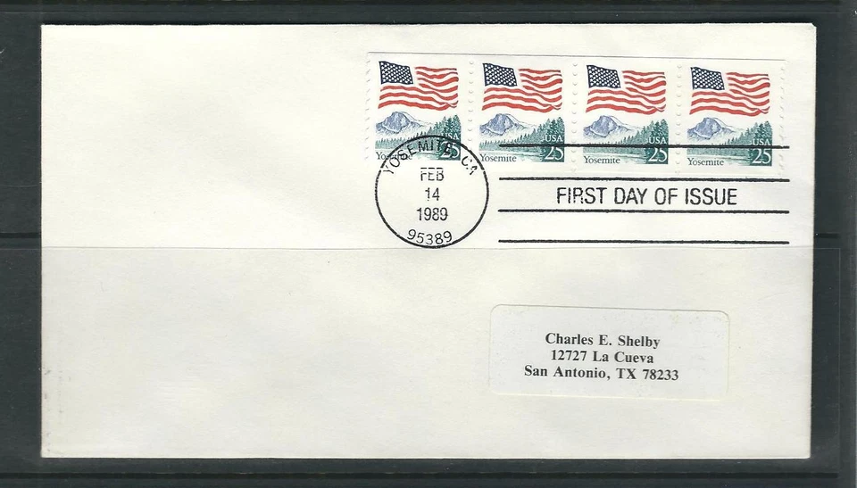 US SC # 2280a Flag Over Yosemite  FDC. No Cachet - Image 1 of 1
