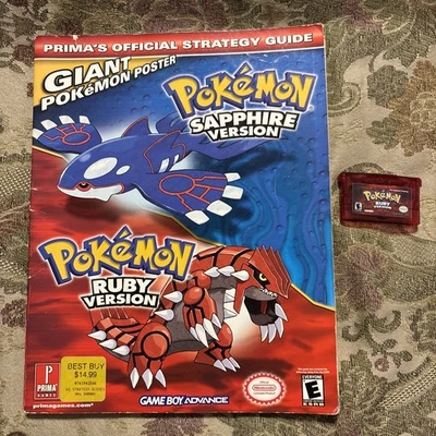 Pokemon: Ruby Version GBA Game Boy Advance, 2003 New Battery Authentic W/Guide ! - Image 1 of 4