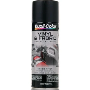 Dupli-Color Vinyl & Fabric Aerosol Spray Paint Flat Black 311g HVP106 - Picture 1 of 3