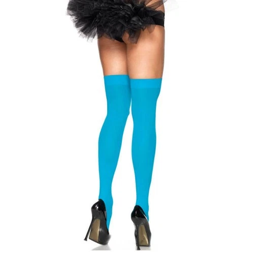 LEG AVENUE – Nylon-Overknees Blau - Bild 1 von 1