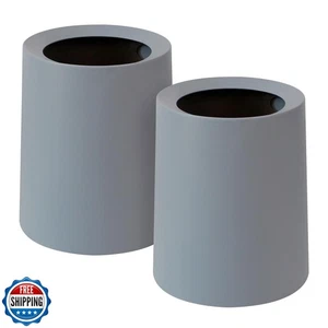 2 Pack Round Modern Trash Can Bedroom, 3Gal/12L Bathroom Trash Can Hidden Bag - Picture 1 of 5