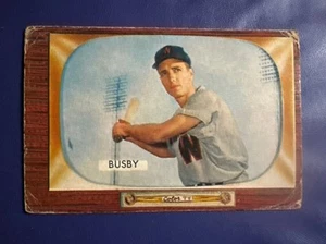 1955 BOWMAN #166 JIM BUSBY WASHINGTON SENATORS OUTFIELDER *FREE SHIPPING* - Picture 1 of 2