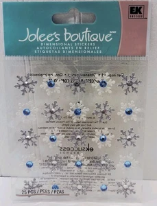 jolee's boutique stickers Christmas Snowflakes Shimmer 25 Pieces - Picture 1 of 4