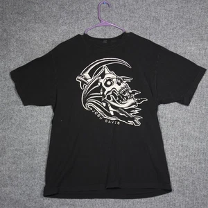 Y2K Josh Davis T Shirt Mens XL Grunge Goth Skull Reaper Retro Skater Streetwear - Picture 1 of 6