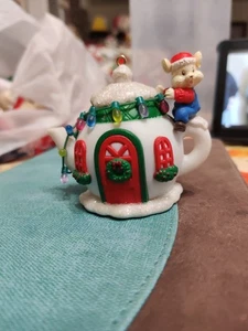 Vintage Traditions Westmar Tepot Haus Maus Weihnachtsschmuck 1995 - Bild 1 von 5