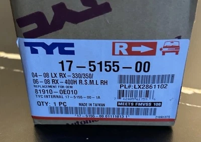 Right Rear Side Marker Light For 2004-2008 Lexus LX RX 330/350/2006-2008 RX 400h - Image 1 of 4