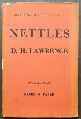Vintage 1st Edition Poem Nettles D H Lawrence London Criterion Miscellany No 11 - Image 1 of 4