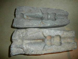 Vintage Bleimetall Guss Endstück Typ Form Design Muster - Bild 1 von 7