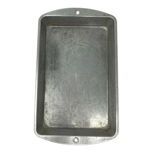 Vintage Bake King H830 Aluminum Pan 50s Tray USA 12x7 Baking Roasting Utility - Picture 1 of 9