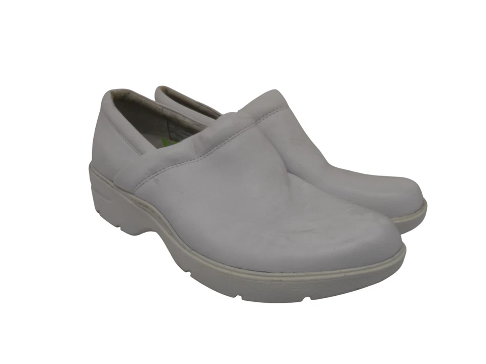 Align By Nurse Mates Indya Slip Resistant Nursing Clog White Leather Size 10M - Image 1 of 4