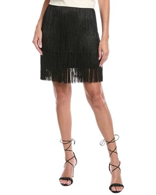 Minifalda para mujer Kenneth Cole con flecos negra 0 Foto 1 de 3