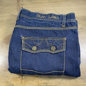 Blac Label Premium Denim Goods Mens Jeans Dark Wask 44 x 33 Hip Hop Wide Leg - Picture 1 of 17