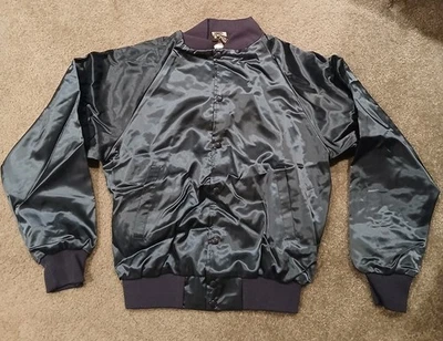 Vintage 90s Aurbun Sportswear Nylon polyester Blank Jacket small - Image 1 of 4