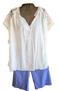 Zac & Rachel Damen Top transparent hauchdünn fließend 3X Kapsel Spitzenbesatz Boho Resort neu - Bild 1 von 9