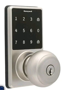 Honeywell Elektronisches Türklinkenschloss mit Touchscreen Satin Nickel Finish - Bild 1 von 15
