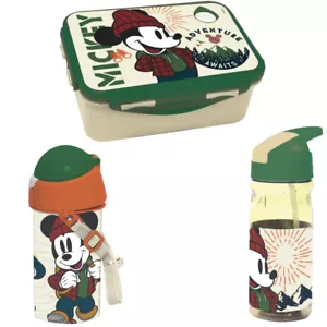 Disney Mickey Mouse Water Bottle Drinking Cup Lunch Box Snack Box Gift Idea - Picture 1 of 4