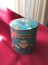 Chinese Deco Cloisonne Tea Caddy Box  with Scholars Tools Circa 1920's