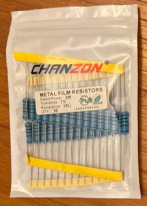 Pack of (up to) 29 Metal Film Resistors, 1k 2W 1% - Picture 1 of 1