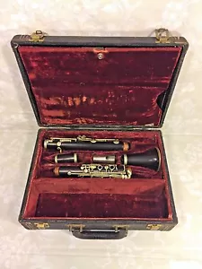 Antique A Fontaine Clarinet Grenadilla Wood in Case Made in France - Picture 1 of 11