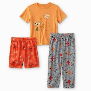 Juego de pijamas de 3 piezas para niños dinosaurios tallas 3T y 4T naranja - Imagen 1 de 1