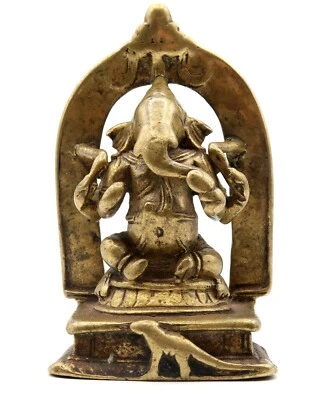 Antique Bronze Representative Ganesh And Mushika - India Xve - image 1 of 4