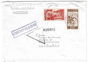 Venezuela: 1937; Scott 316-317, cover registered w/high values, good set EBVC012 - Picture 1 of 2
