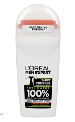 L'Oreal Men Expert Shirt Protect 48hr Anti-Perspirant Deodorant Roll-On 50ml - Image 1 of 3