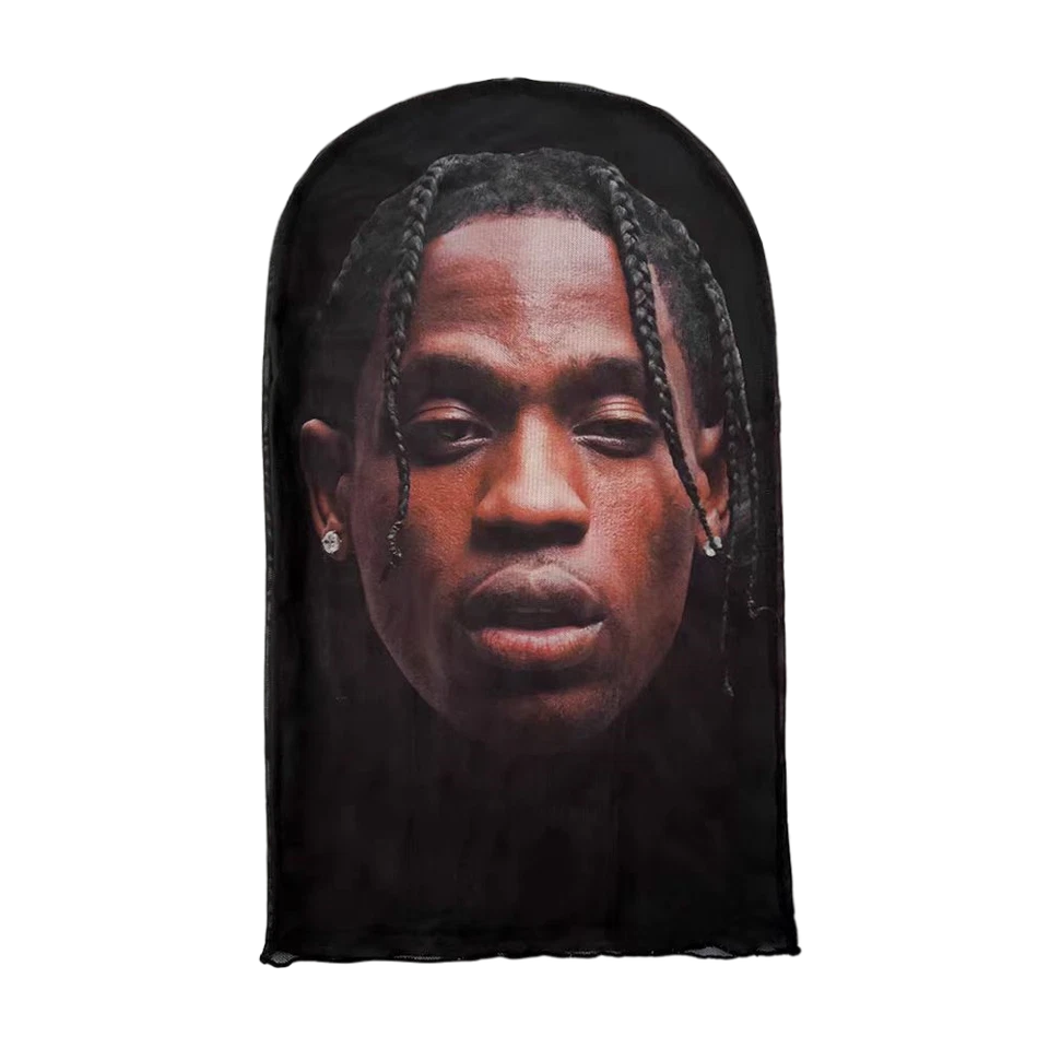 Kanye West Travis Scott Mask Full Face Rapper Shiesty Funny Cosplay Celebrity - Image 1 of 1