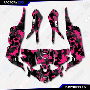 Kit de gráficos camuflaje envejecido negro y rosa para calcomanías Yamaha YXZ 1000R 2019-2024 - Imagen 1 de 2