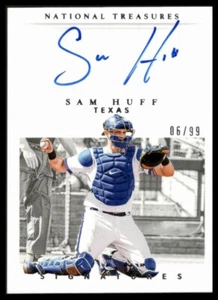 2021 PANINI NATIONAL TREASURES RETRO SIGNATURES #43 SAM HUFF TEXAS RANGERS/99 - Picture 1 of 2