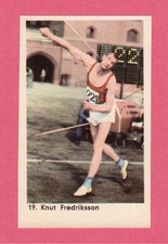 Knut Fredriksson Track & Field Vintage 1960 Hemmets Journal Sports Card Sweden