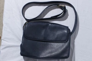 Handtasche Schultertasche Tignanello dunkelblau Leder - Bild 1 von 7