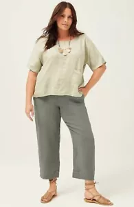 NWT J Jill Pants Women's Linen Elastic Waist High Rise Straight Leg Size XXL - Picture 1 of 7