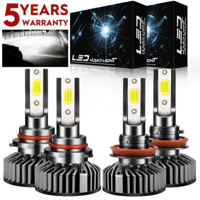4x Combo LED Headlight Bulbs Hi/Low Beam F2 For Chevy Suburban Tahoe 2007-2014 - Image 1 of 4