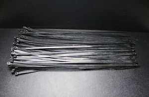 300 PK 24 IN CREMALLERA LAZOS NYLON NEGRO 175 LBS RESISTENTE A LOS RAYOS UV CABLE DE ALAMBRE HVAC BCT24 - Imagen 1 de 2