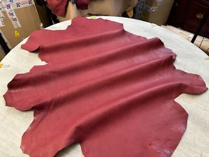 LEATHER skins,hides,,ANILINE ROSY BORDEAUX,,HN882 - Picture 1 of 10