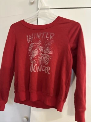 Sudadera Old Navy Winter Wonder Para Mujer Roja Gráfica Vacaciones Navidad S Foto 1 de 3
