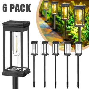 6 Pack Solar Garden Lights Outdoor Landscape LED Light Pathway Yard Waterproof - Picture 1 of 12