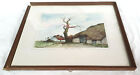 Bild Gemälde Druck Landschaft Bauernhof Gutshof Grafik Bunt Haus mit Reetdach