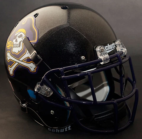 *CUSTOM* EAST CAROLINA PIRATES Schutt XP GAMEDAY Football Helmet w/EGOP Facemask Cover