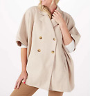 Veste manteau cape double poitrine MarlaWynne taille 2XL flocon d'avoine léger Marla Wynne
