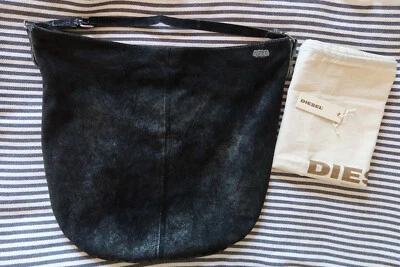 NP200 € * DIESEL Echtleder XL Shopper Tasche Damentasche schwarz metallic - Bild 1 von 4